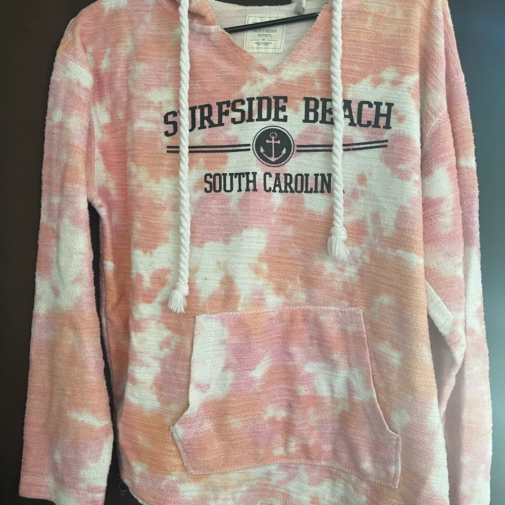 Pink Tie-Dye Surfside Beach Women's Sweater
